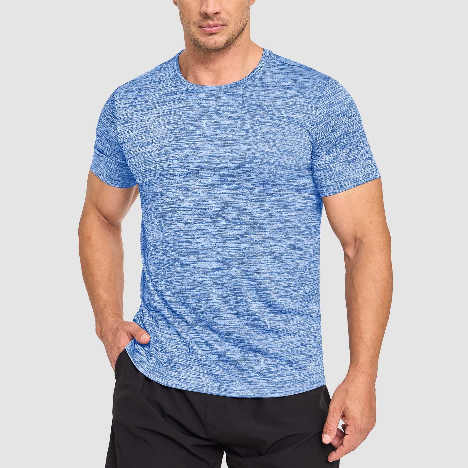 Men's Quick-Dry Athletic T-Shirt Short Sleeve Crew Neck
