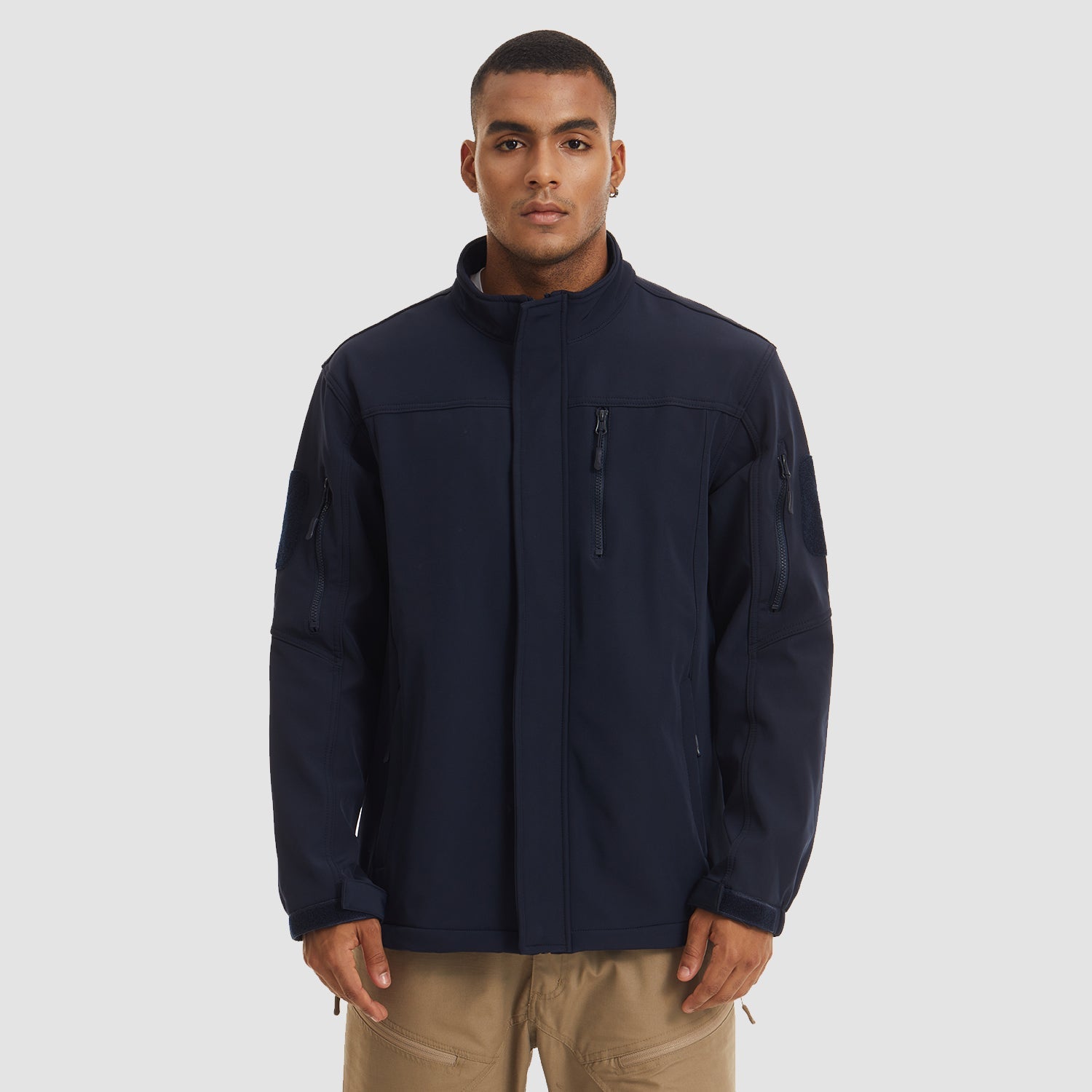 Men's Softshell Tactical Jacket with Fleece Lining