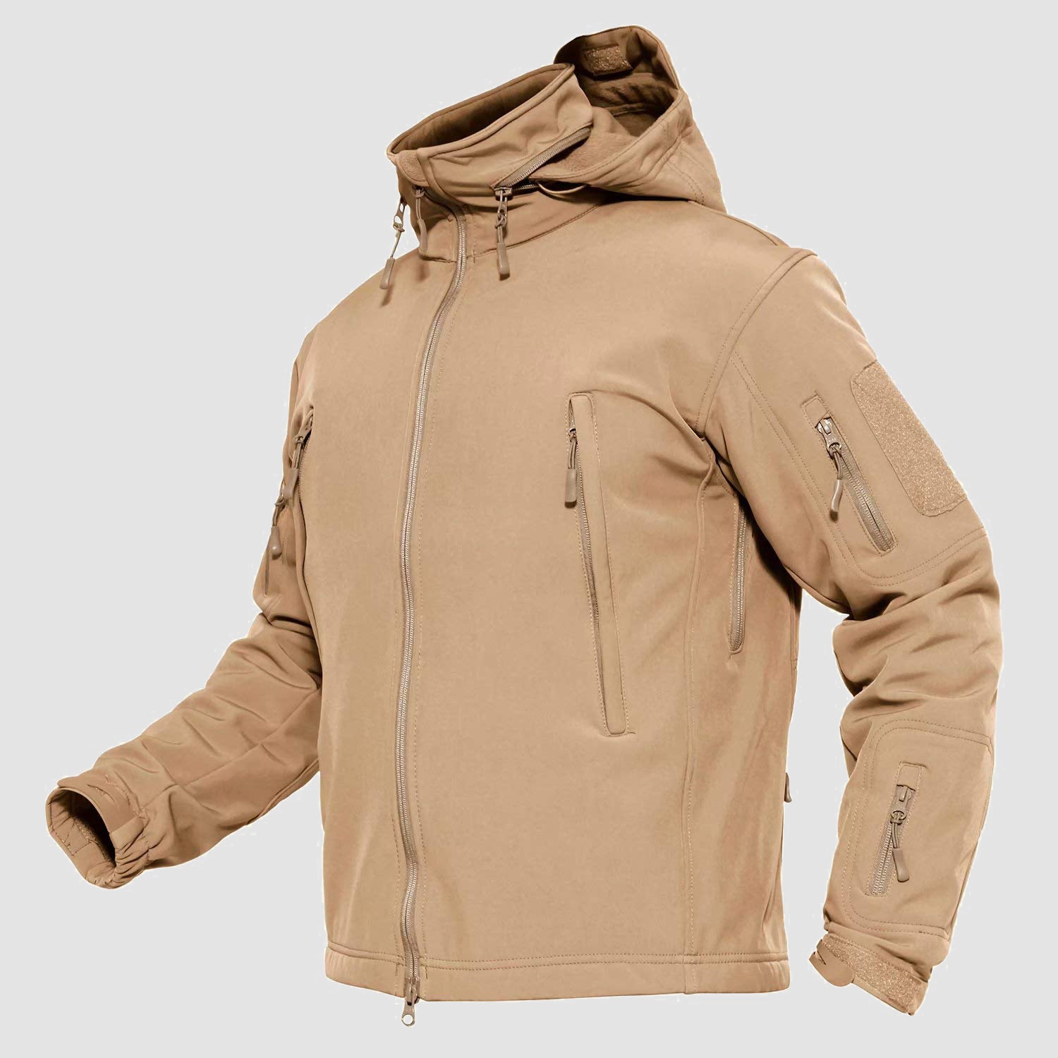 Men's Water-Resistant Tactical Jacket with Fleece Lining