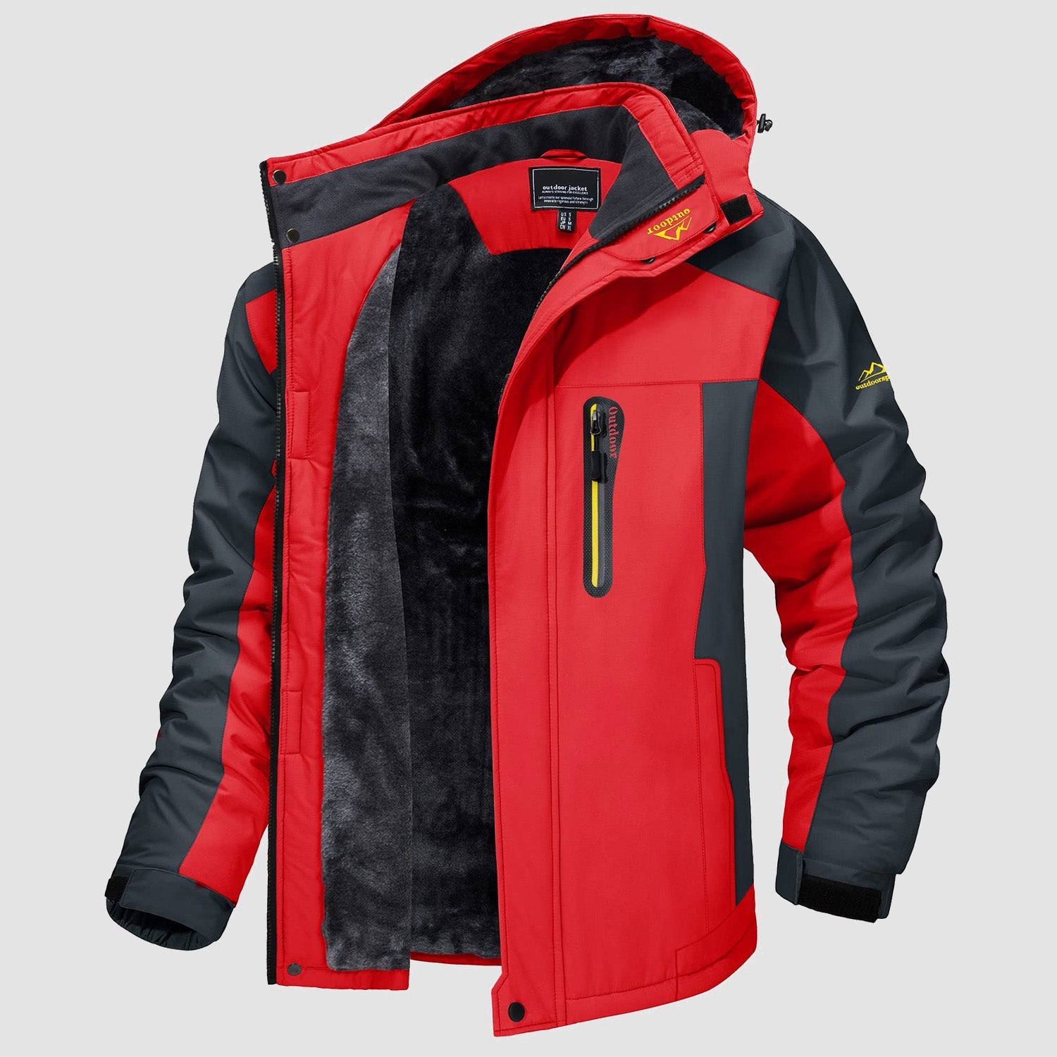 Men's Water-Resistant Ski Jacket - Warm Fleece Winter