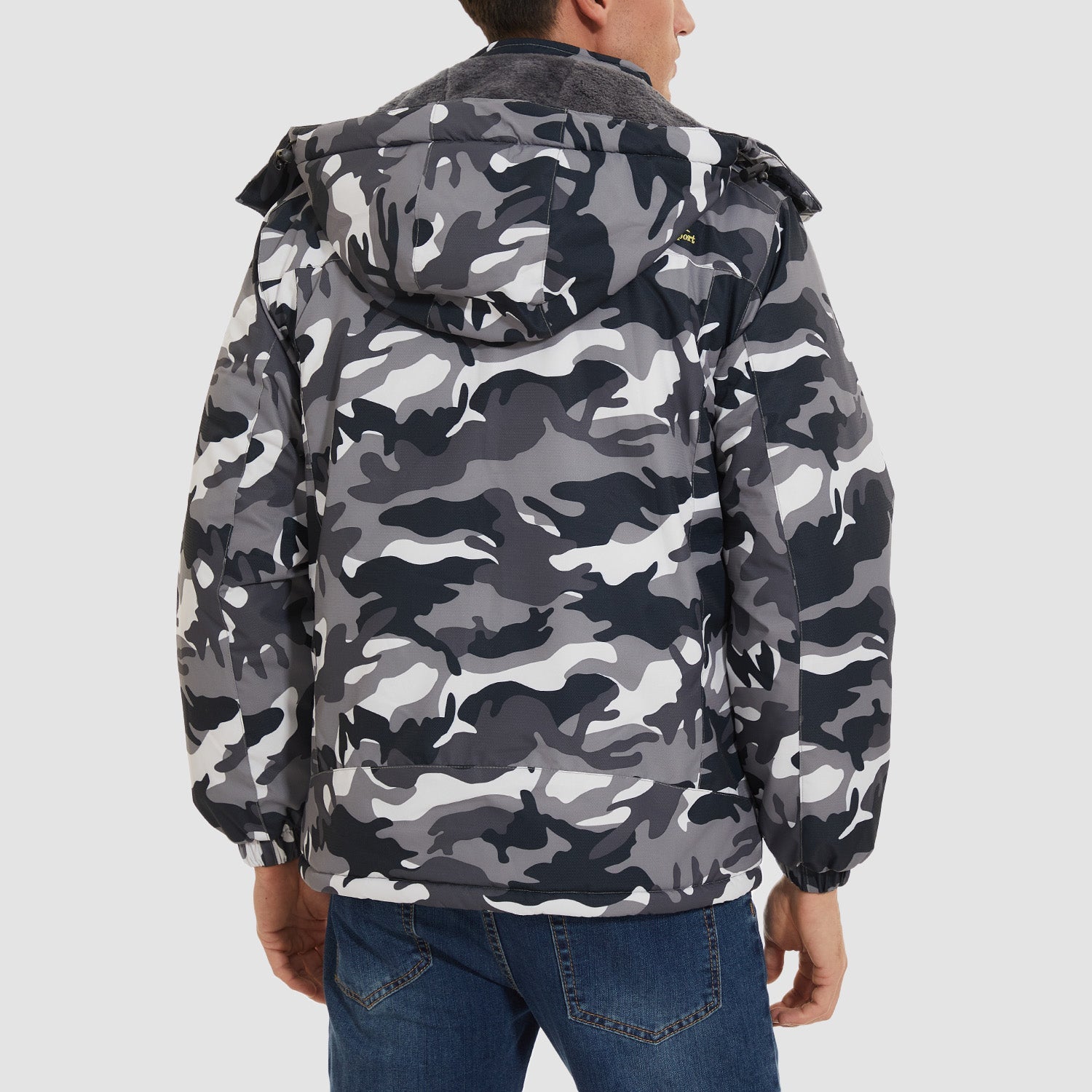 Men's Water Resistant Ski Jacket - Fleece Lined Parka