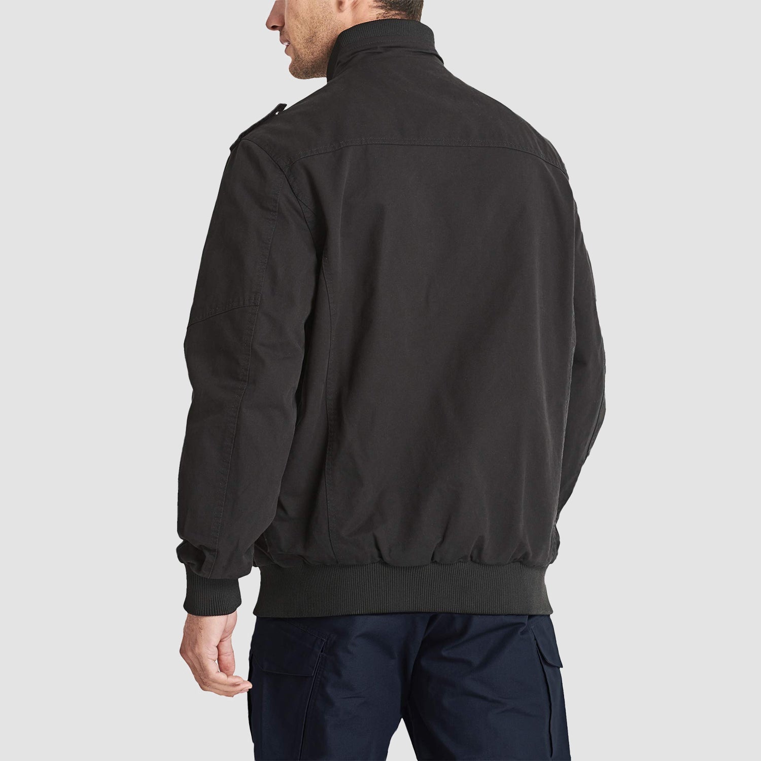 Men's Lightweight Cotton Cargo Jacket with Zip Pockets