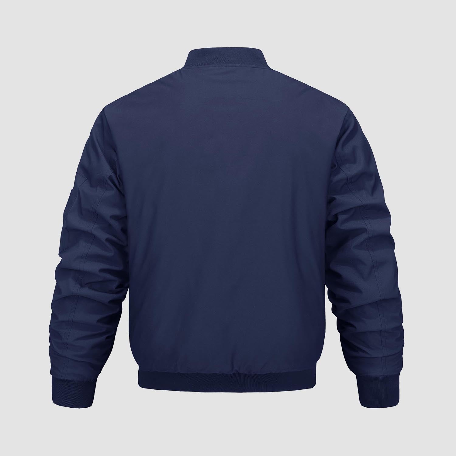 Men's Bomber Jacket, Quilted & Windproof with Pockets