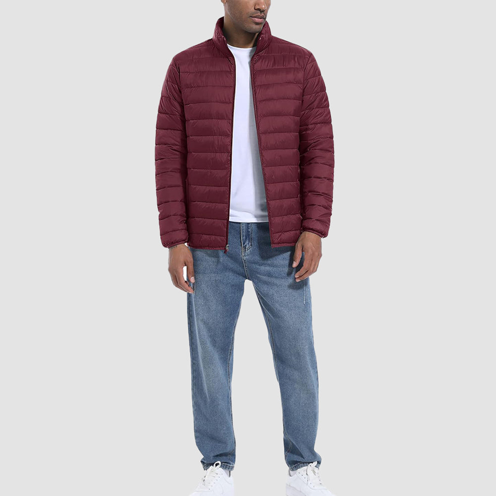 Men's Lightweight Puffer Jacket – Water-Repellent Winter Coat