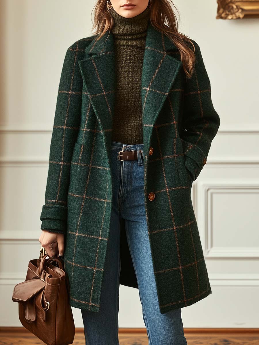 Cambridge Women’s Wool Check Coat