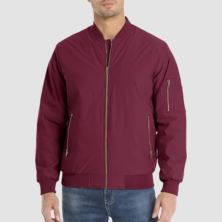 Men's Bomber Jacket – Casual Zip-Up Windbreaker
