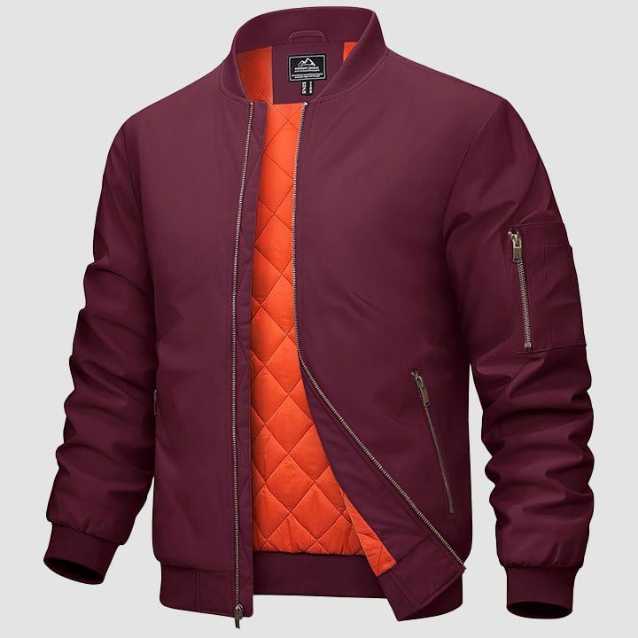Men's Bomber Jacket – Casual Zip-Up Windbreaker