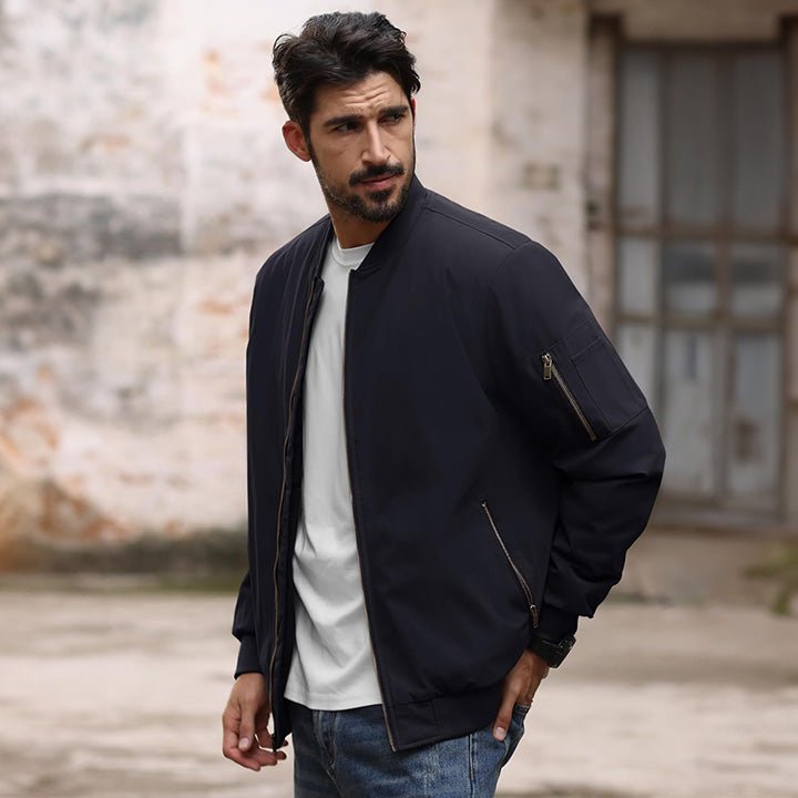 Men's Bomber Jacket – Casual Zip-Up Windbreaker