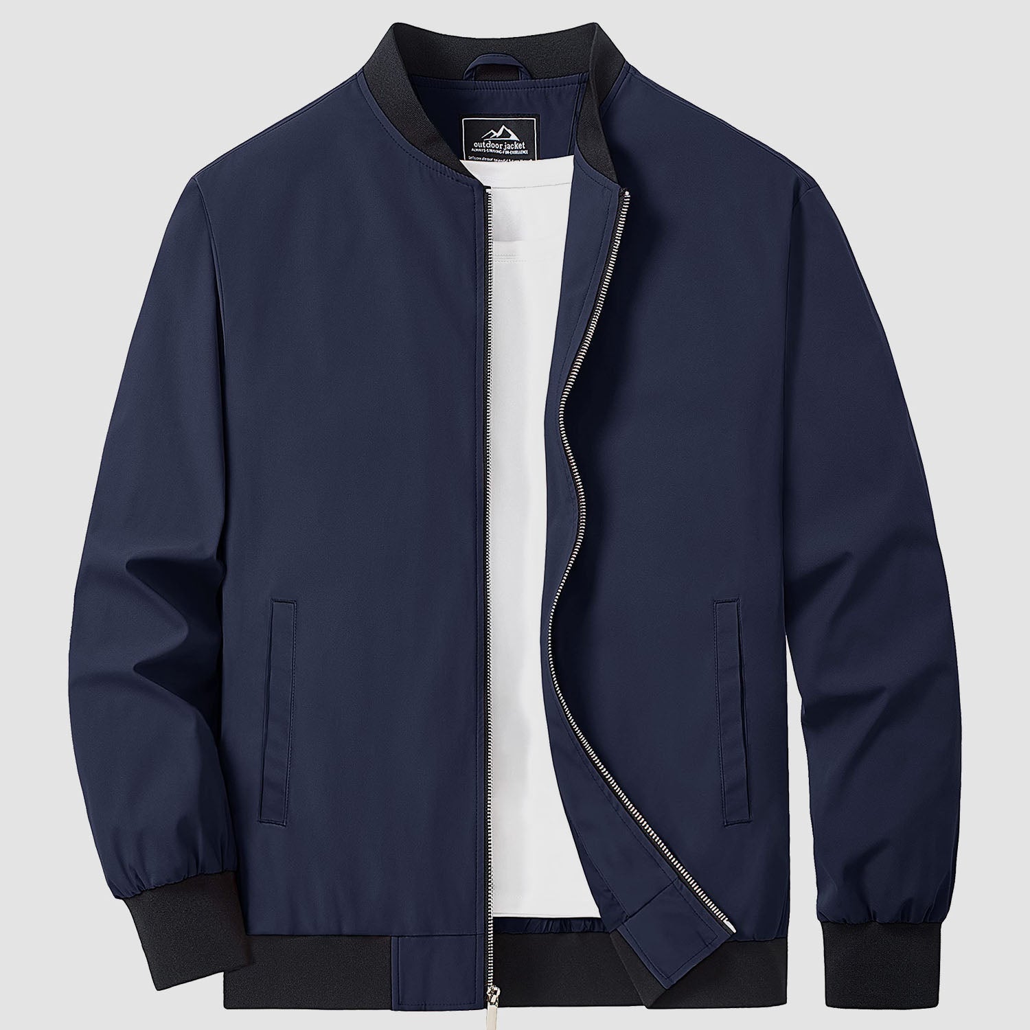 Men's Bomber Jacket Lightweight Windbreaker with Pockets