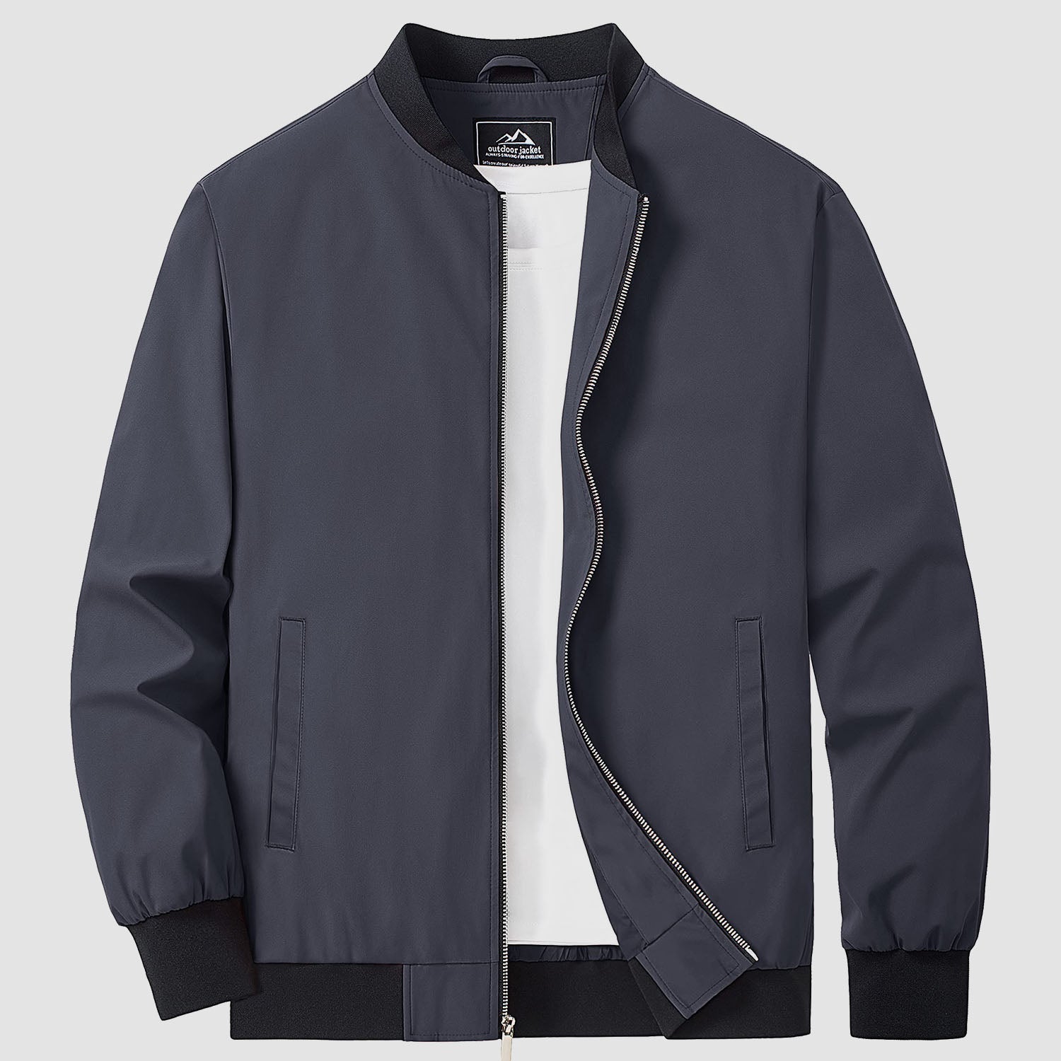 Men's Bomber Jacket Lightweight Windbreaker with Pockets