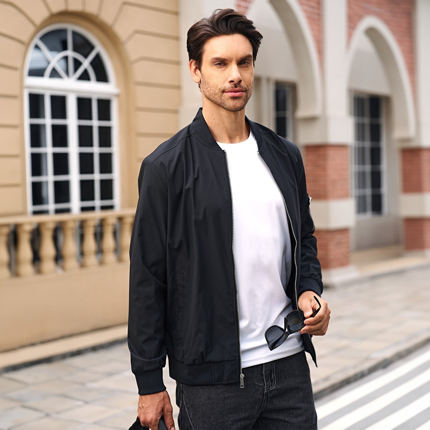 Men's Bomber Jacket Lightweight Windproof Casual Jacket