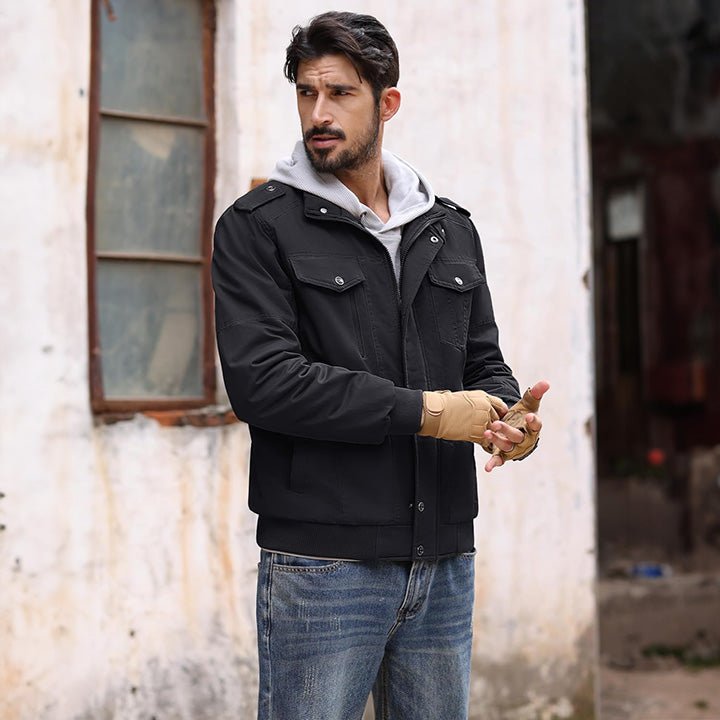 Men's Cotton Military Bomber  Lightweight Zip-Up Jacket