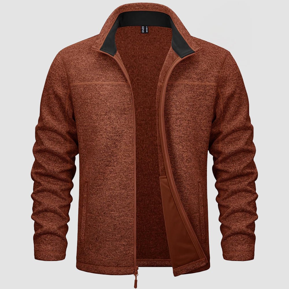 Men's Fleece Jacket Full Zip Lightweight Warm Winter Sweatshirt