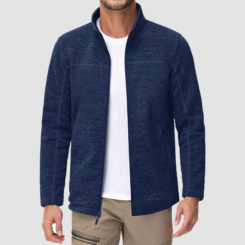 Men's Fleece Jacket Full Zip Lightweight Warm Winter Sweatshirt