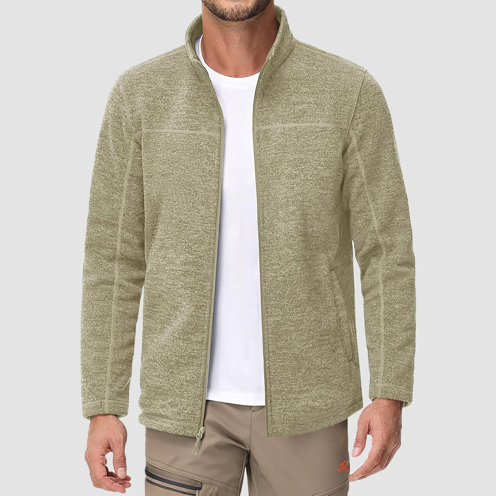 Men's Fleece Jacket Full Zip Lightweight Warm Winter Sweatshirt