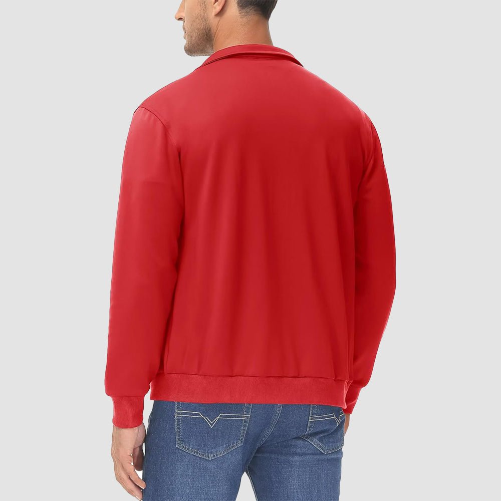 Men's Lightweight Full-Zip Track Jacket with Pockets