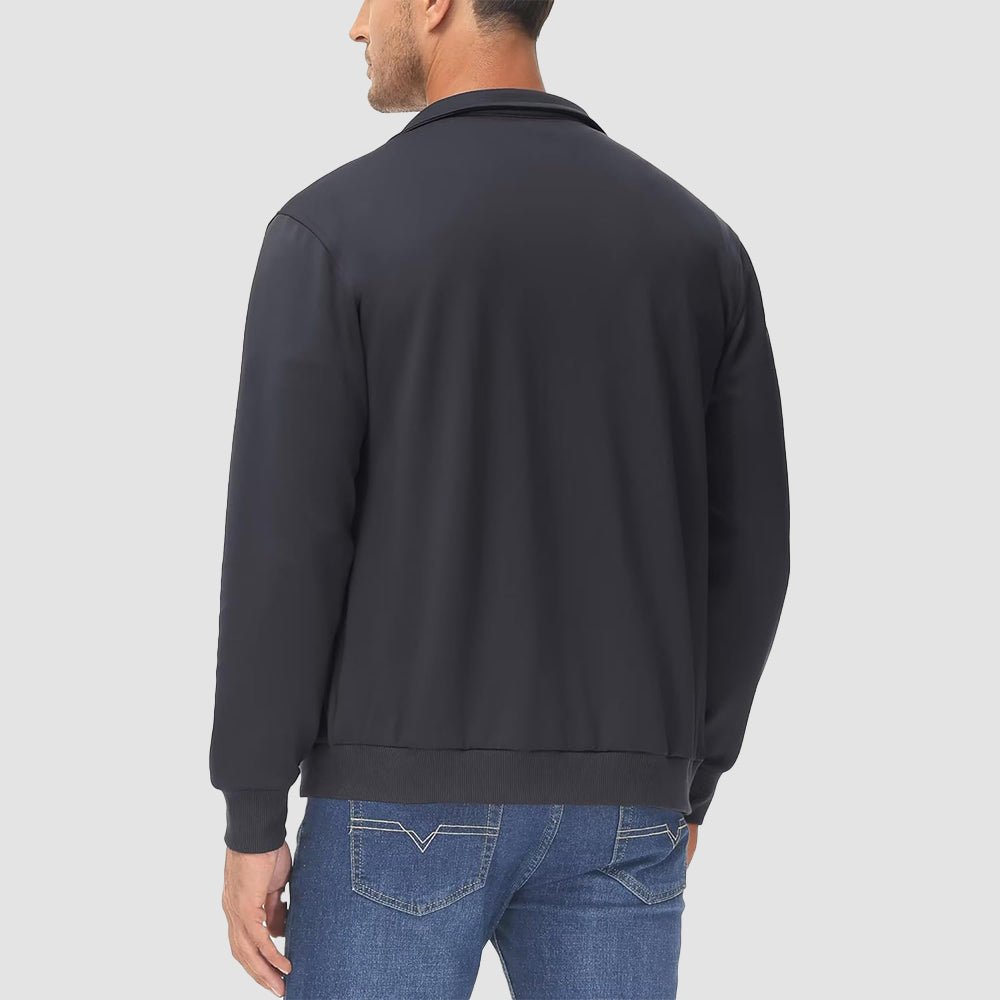 Men's Lightweight Full-Zip Track Jacket with Pockets
