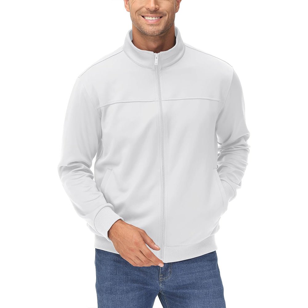 Men's Lightweight Full-Zip Track Jacket with Pockets
