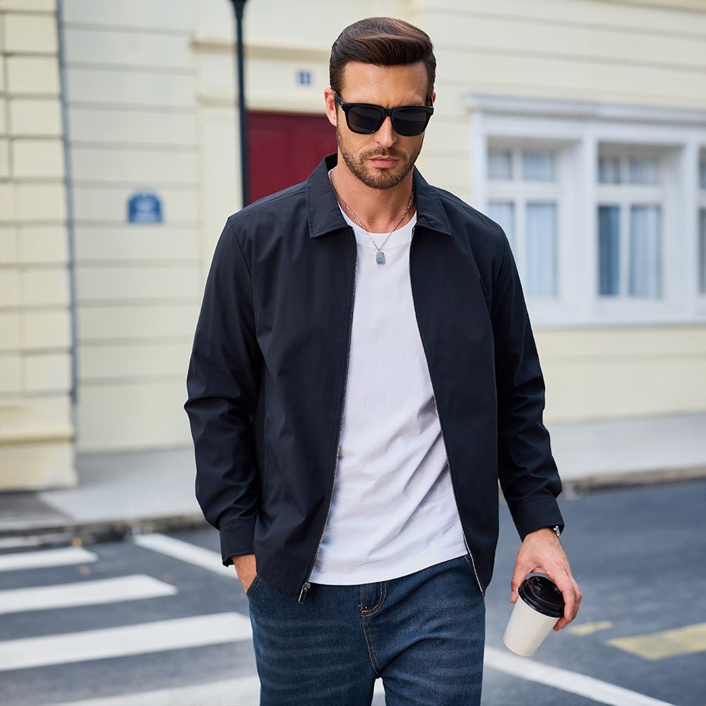 Men's Lightweight Jacket Casual Laydown Collar Jacket