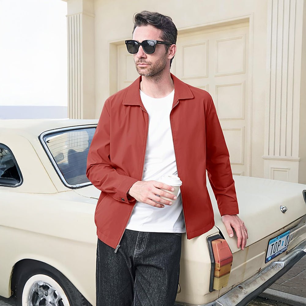 Men's Lightweight Jacket Casual Laydown Collar Jacket