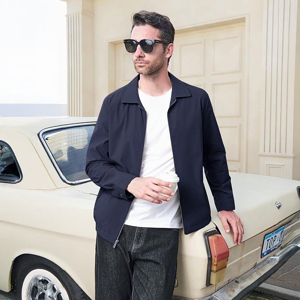 Men's Lightweight Jacket Casual Laydown Collar Jacket
