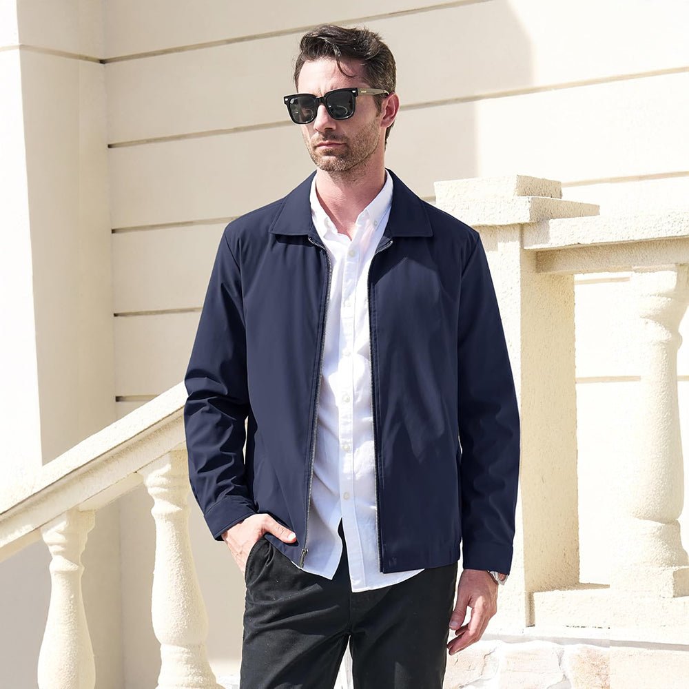 Men's Lightweight Jacket Casual Laydown Collar Jacket