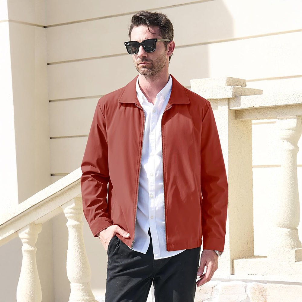 Men's Lightweight Jacket Casual Laydown Collar Jacket