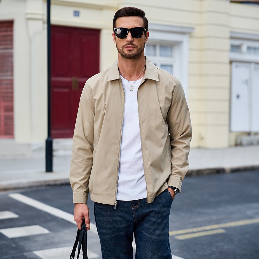 Men's Lightweight Jacket Casual Laydown Collar Jacket