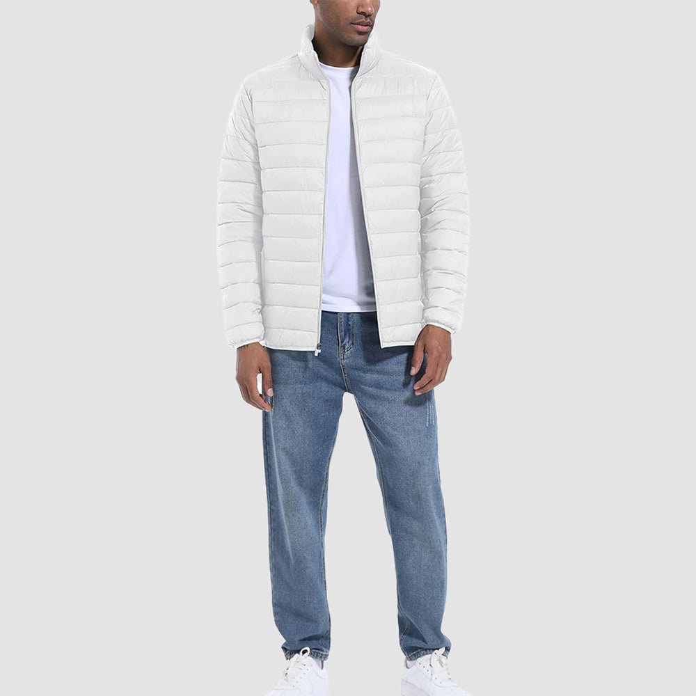 Men's Lightweight Puffer Jacket – Water-Repellent Winter Coat
