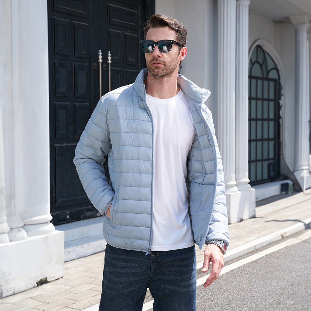 Men's Lightweight Puffer Jacket – Water-Repellent Winter Coat