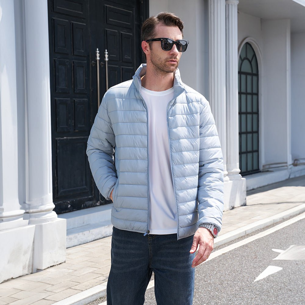 Men's Lightweight Puffer Jacket – Water-Repellent Winter Coat