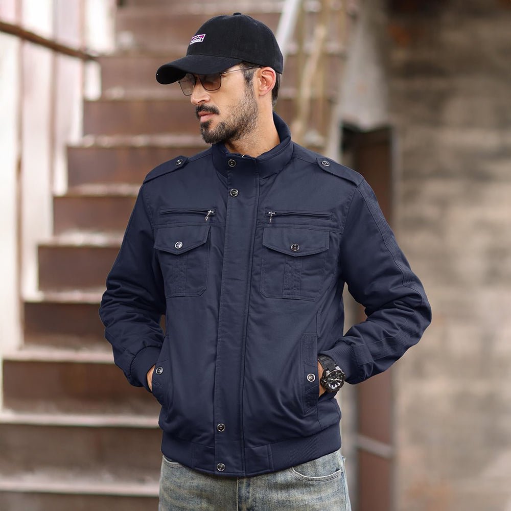 Men's Winter Military Cargo Jacket - Fleece Tactical Coat