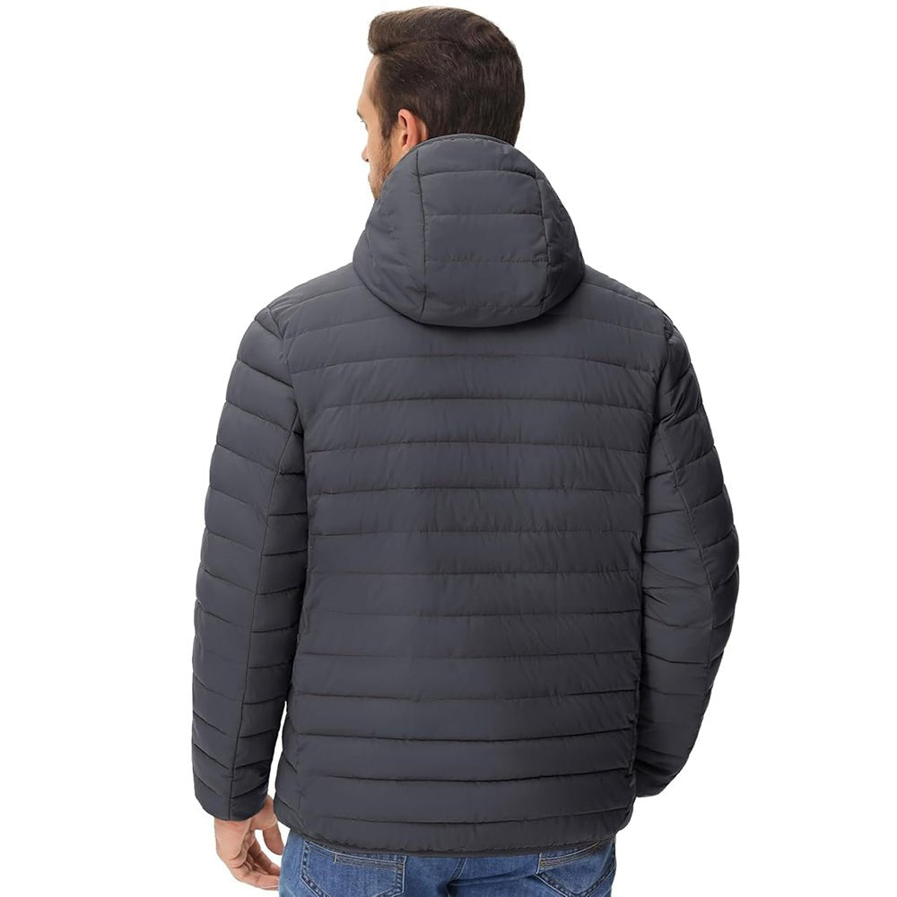 Men's Winter Puffer Jacket Hooded Water Resistant Coat