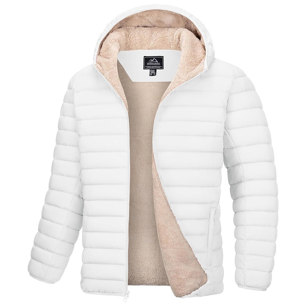 Men's Winter Puffer Jacket Hooded Water Resistant Coat