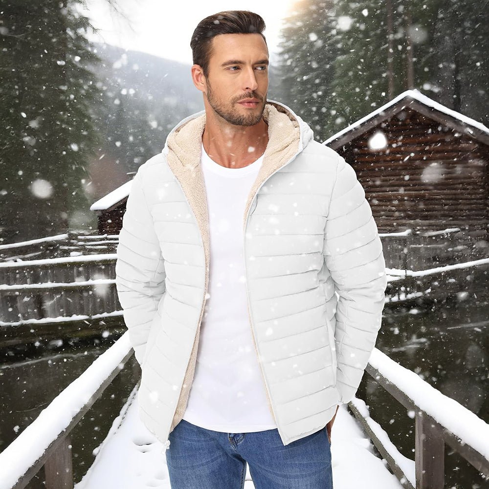 Men's Winter Puffer Jacket Hooded Water Resistant Coat